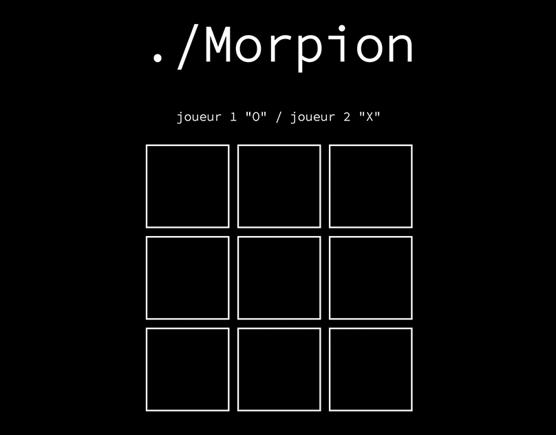 Morpion projet Behance